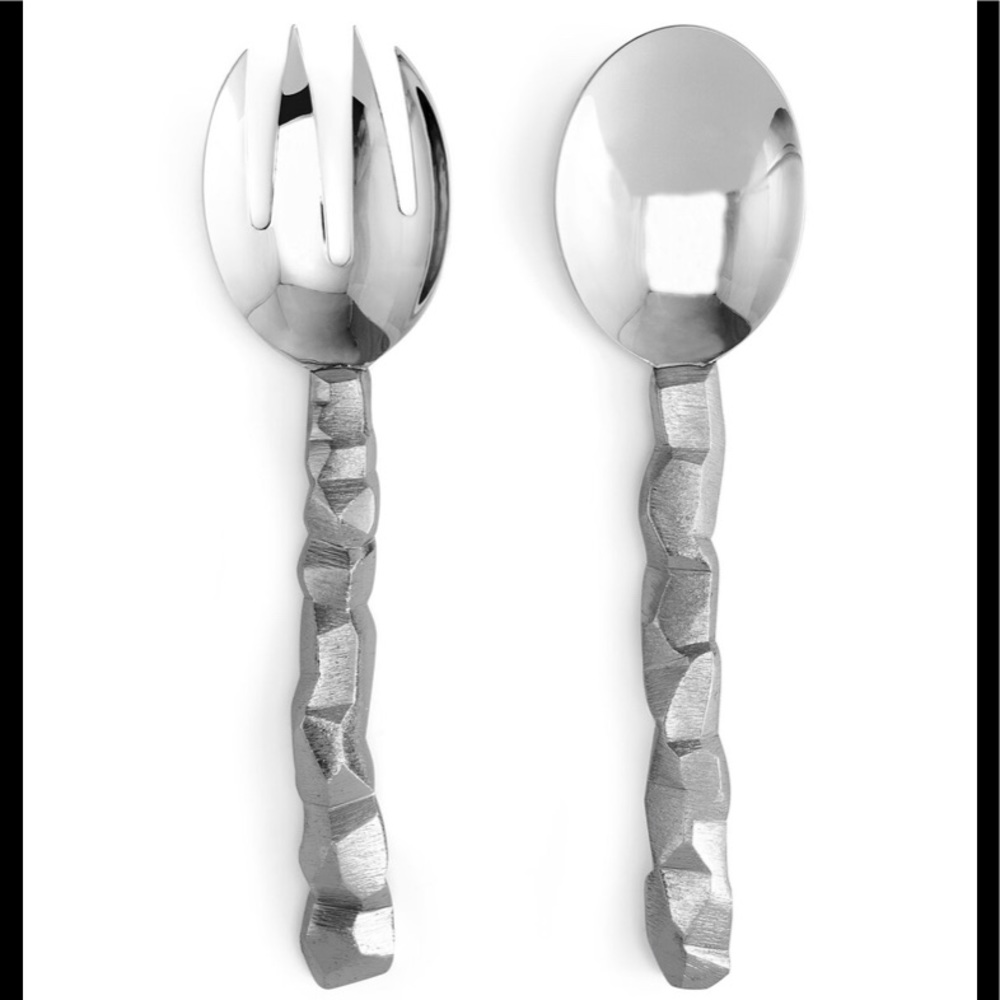 New Michael Aram silver Rock serving set